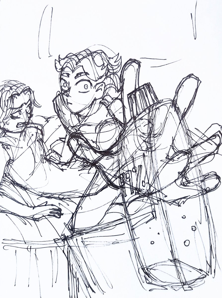 foxinthamoon's tweet photo. Gift art for @ddoramen's #CurlyJim fiction. Here is what the Curly muse in my head had to say about wearing Sadistic!Curly's skin for 20,000 words: "Wow, Jim, that was fucking scary!!! Now I know how you must feel all the time!!"
The Jimmy muse in my head declined to comment. https://t.co/TyGWBLislN