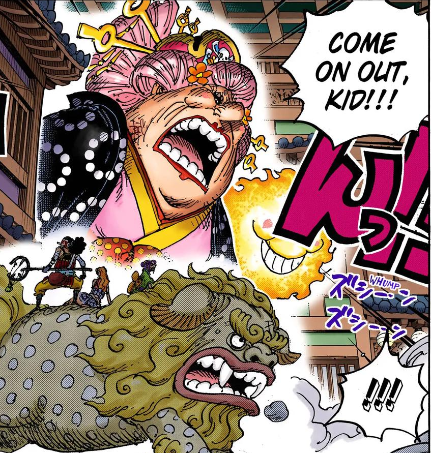 noveriller's tweet photo. Effortwise, a clean 50/50.

Storywise tho, funny how it was more of a "Big Mom vs Kid" and then Law tagging along. https://t.co/EIk2kS7vlt