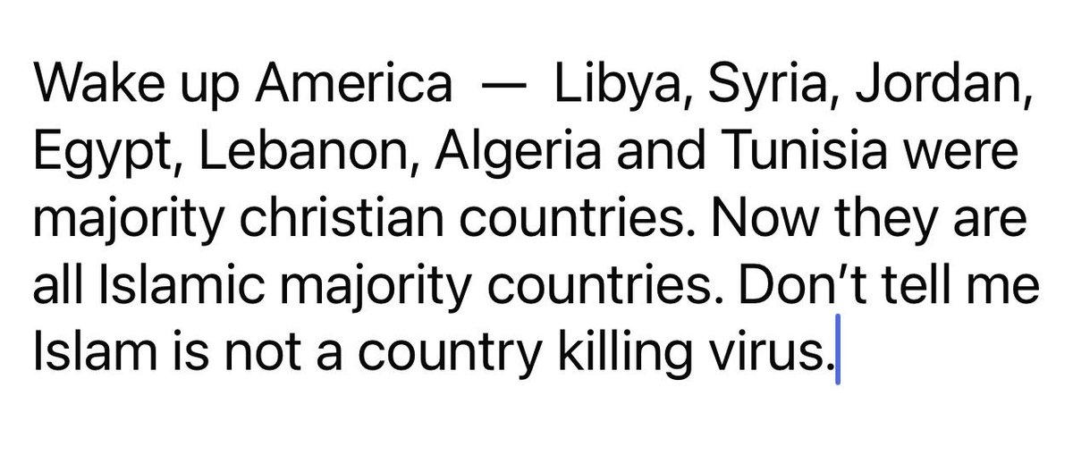 GarryWestIL's tweet photo. @Mel__Gibson01 Absolutely NOT. Islam is a virus that destroys any country they’re in. They do not assimilate.  Every last one should be relocated to on of the countries they have changed. https://t.co/KkHKFrjwOl