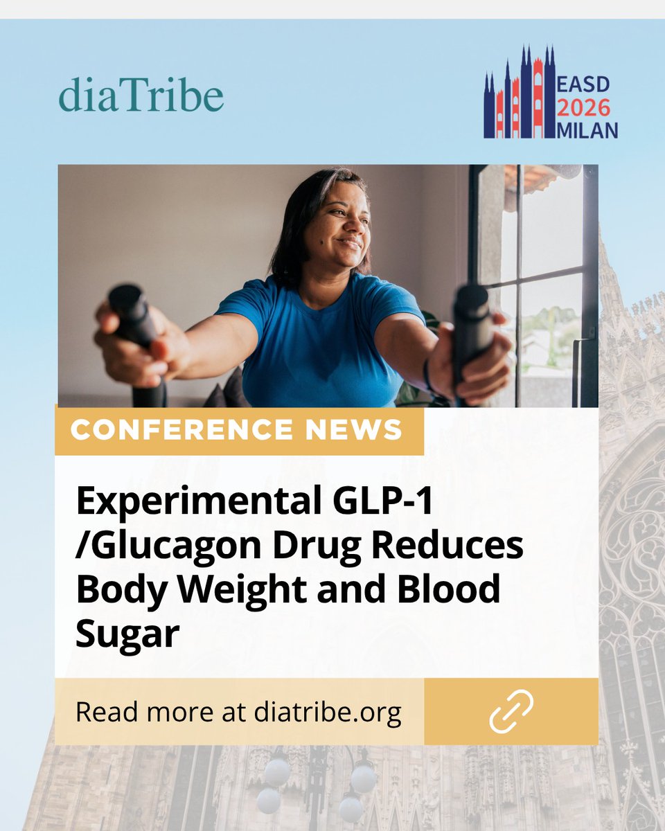 diaTribeNews's tweet photo. The latest from #EASD2026 is here! News on Tzeild, experimental weight-loss drugs, and more.
Get news like this straight to your inbox at https://t.co/ifNytu6jKm.
#Tzeild #T1D #T2D https://t.co/y3YbW7oC2M