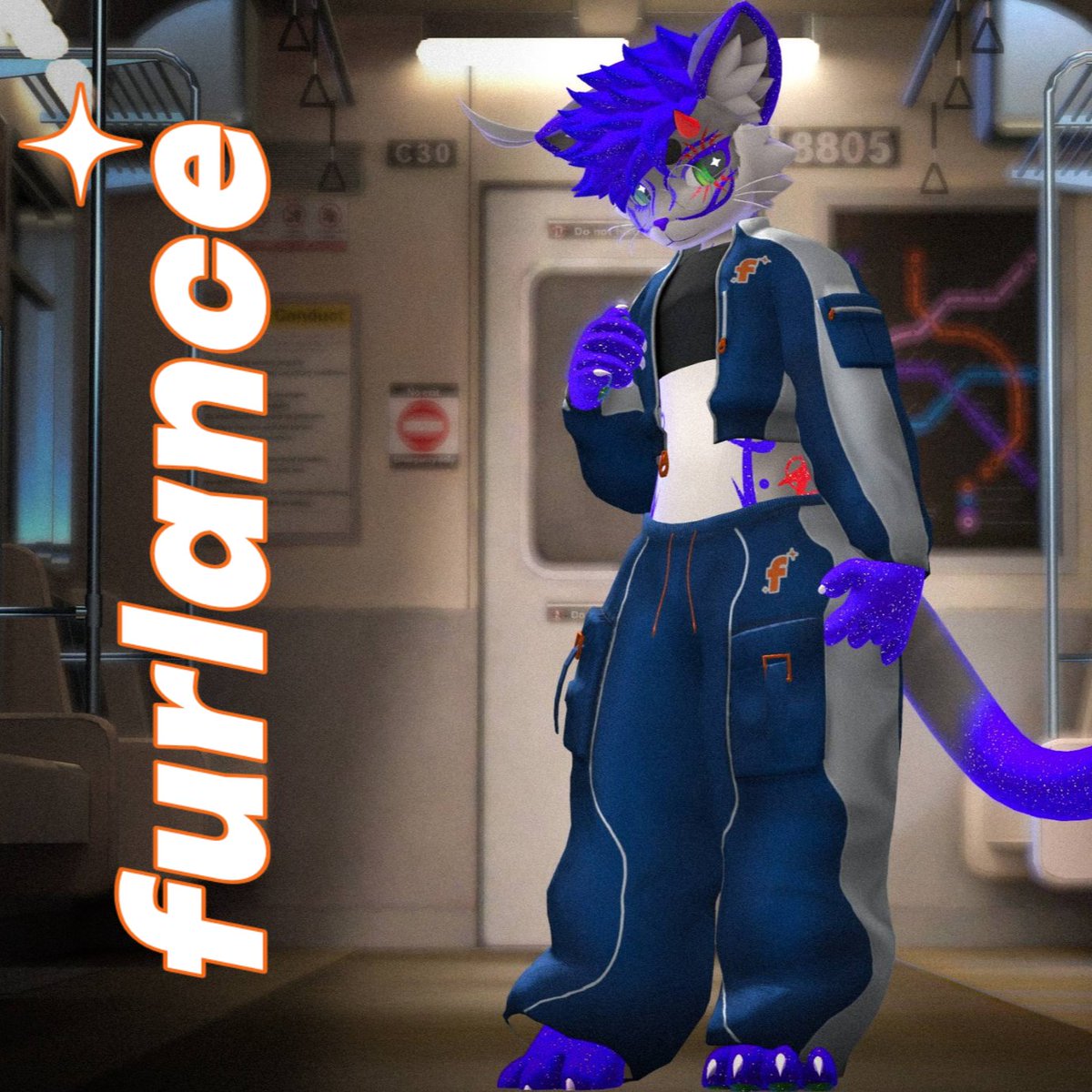 oudenai's tweet photo. Furlance tracksuit is OUT NOW! Discount code in Discord: https://t.co/OCBBMdyvcv 
Get yours: https://t.co/4rYsZIzplG
#mayu #vrchat #furry https://t.co/DIbF6xU7Ix