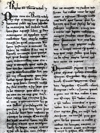 deleslletres's tweet photo. La impecable puresa lingüística dels trobadors catalans abans del 1300...
El primer tractat de gramàtica d'una llengua romànica: Les Rasós de Trobar (manuscrit 239 de la Biblioteca de Catalunya) de Ramon Vidal de Besalú (s. XII-XIII), per aprendre a compondre versos! https://t.co/NFwJIIHaJk
