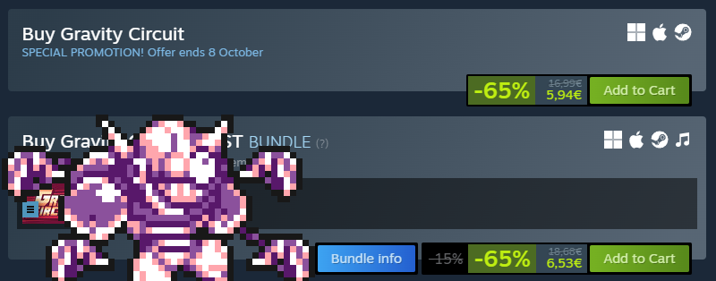 GravityCircuit's tweet photo. Steam Autumn Sale is now in full swing 🍂, and Gravity Circuit is also on sale - 65% off until October 8th! 

Maybe it's time to give the game a go?

Steam store page:
https://t.co/rBWInwCsLe https://t.co/tBXl5w9aG9