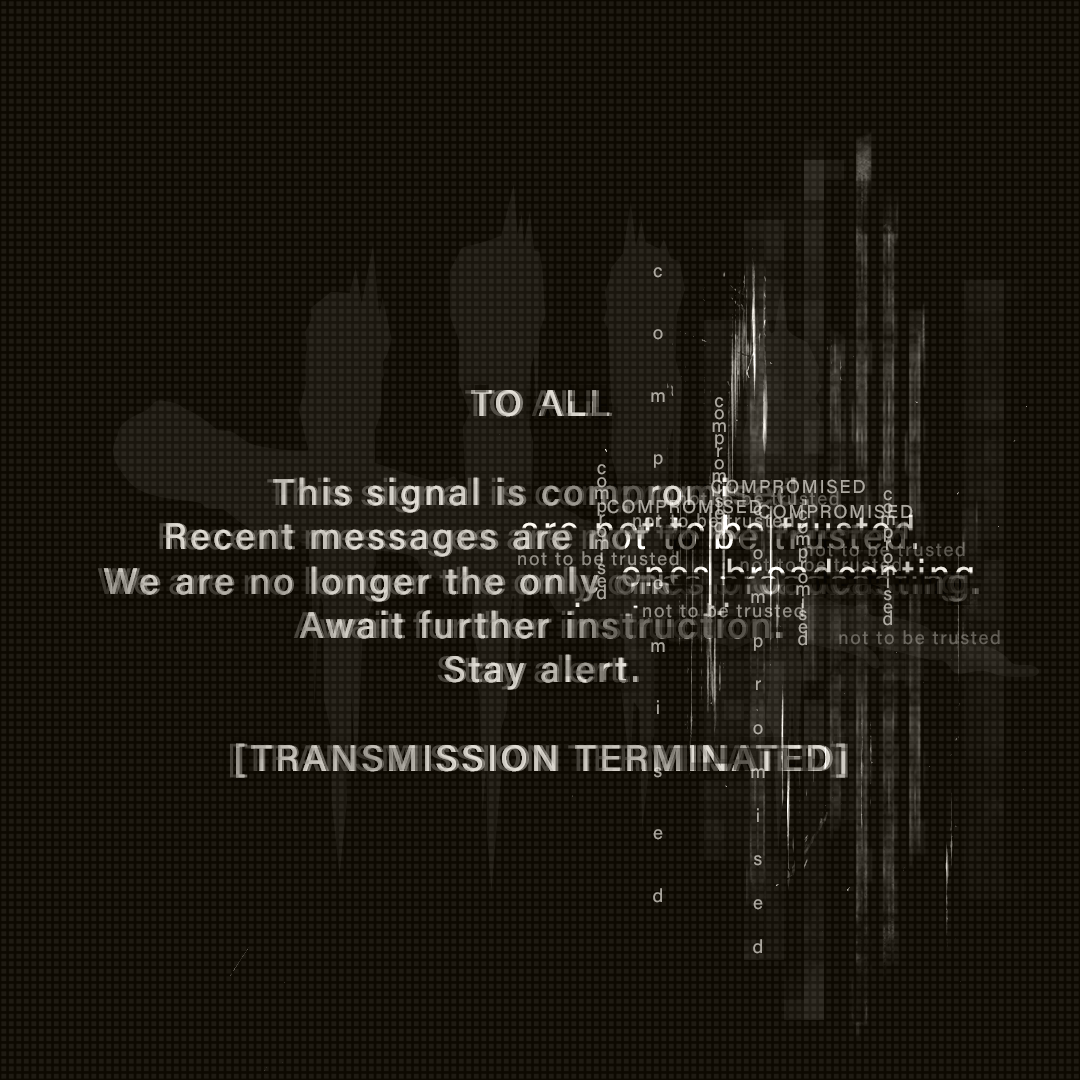 DeadbyDaylight's tweet photo. It looks like our comms have been breached.
Please wait for further instructions! https://t.co/XdcsMGMnCv