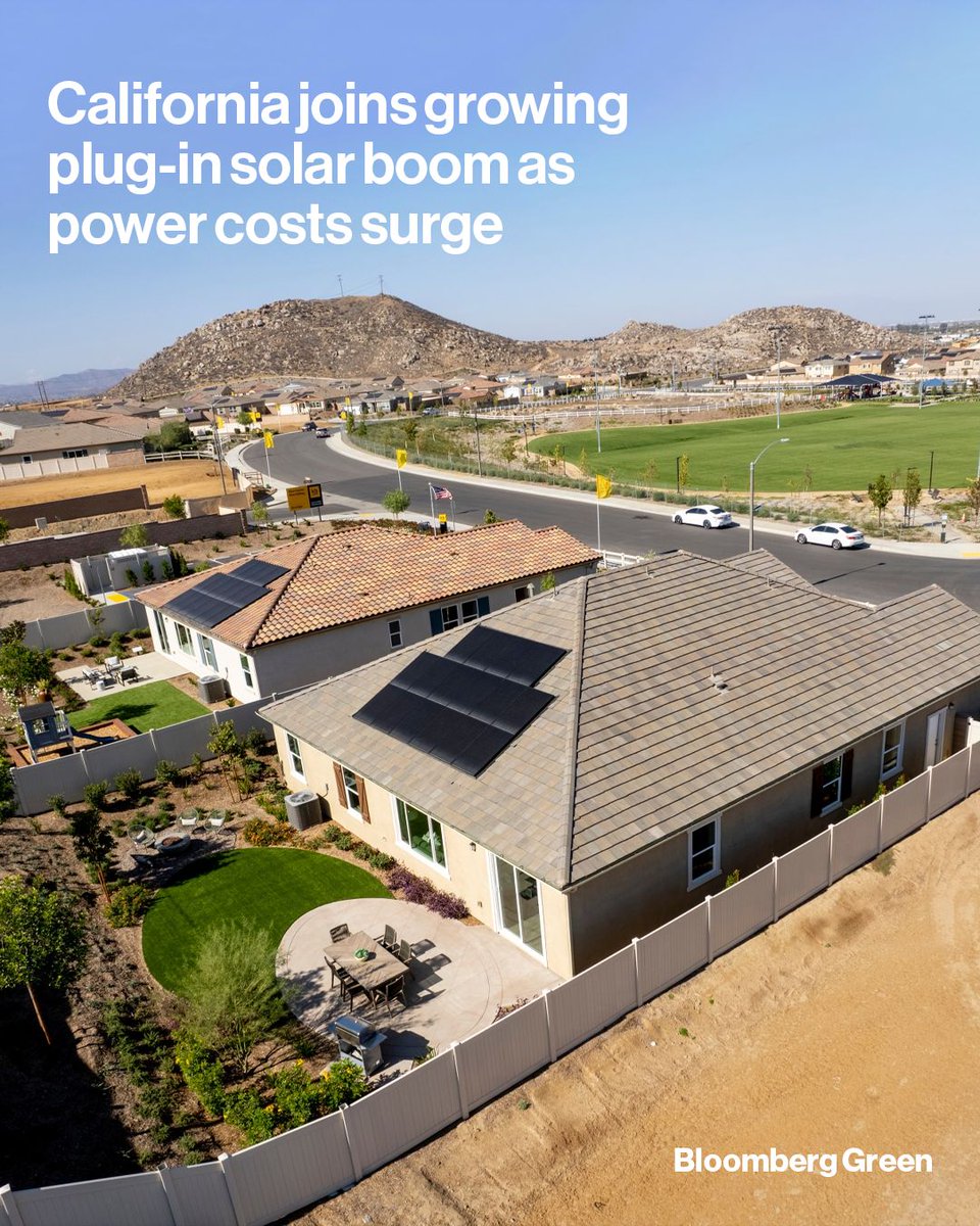 climate's tweet photo. Californians will now be able to install plug-in solar systems without having to go through their utility – at least until 2030. Read more: https://t.co/eXKLsqedUx

📷: Kyle Grillot/Bloomberg https://t.co/X9V8X8eTUZ