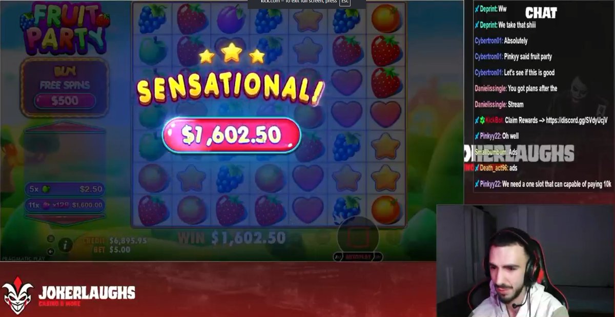JokerLaughsOfc's tweet photo. FRIDAY FRUIT PARTY 🍓💥
$5 bet → $1,602.50 WIN 💰
Weekend mode: ACTIVATED 🔥
Who’s next? 👀 https://t.co/EYzGPux7ev