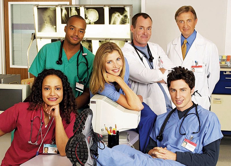 25YearsAgoLive's tweet photo. “Scrubs,” a new medical comedy television show, premieres on NBC. https://t.co/FecFGHGRJ4