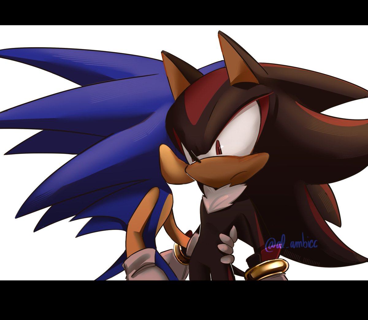 Al_Ambicc's tweet photo. Cheek kiss 

#sonic #shadow #sonadow https://t.co/pdfbwN2wxN