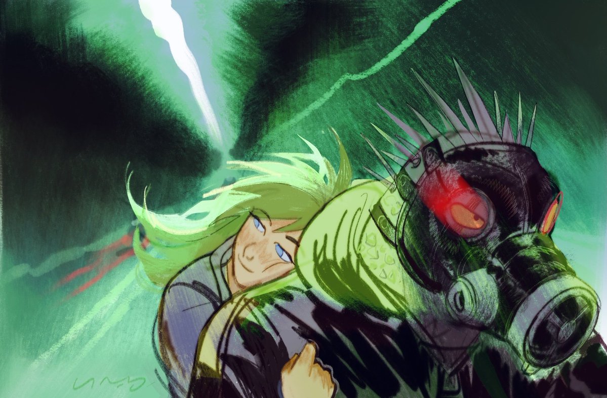 lycheeyumc's tweet photo. nikaido and kaiman (referencing that one shot in fallen angel

#dorohedoro #ドロヘドロ https://t.co/JcpJi0wwdd