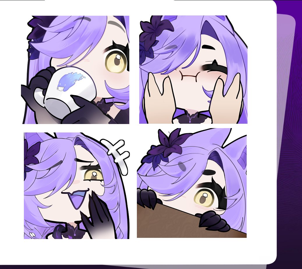Dehya707's tweet photo. Emotes I have done! https://t.co/1awnQ31TOc