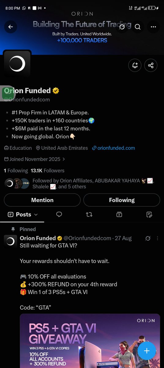 Promisetradess's tweet photo. @yerseen_ @OrionAffiliates @Orionfundedcom @ICT_therapist @Fram3X 
@TheForexKnight 
@Danieltrades https://t.co/pOyEcNRt3T