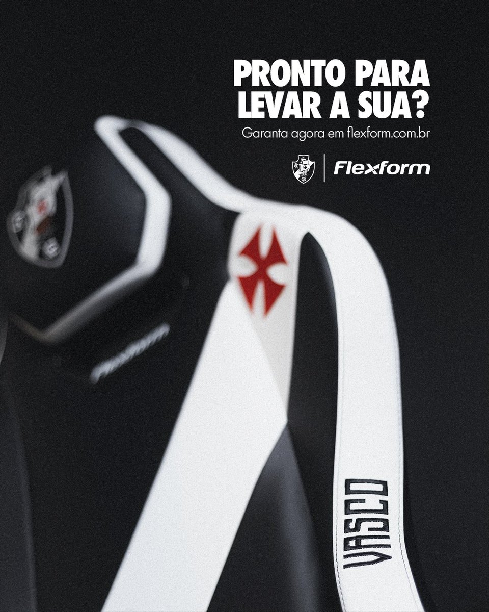 VascodaGama's tweet photo. Vasco 🤝 Flexform 

A cadeira gamer que você sempre sonhou! 💢

Disponível em https://t.co/CjDohMCN0p

#VascoDaGama https://t.co/2pur6IrElc