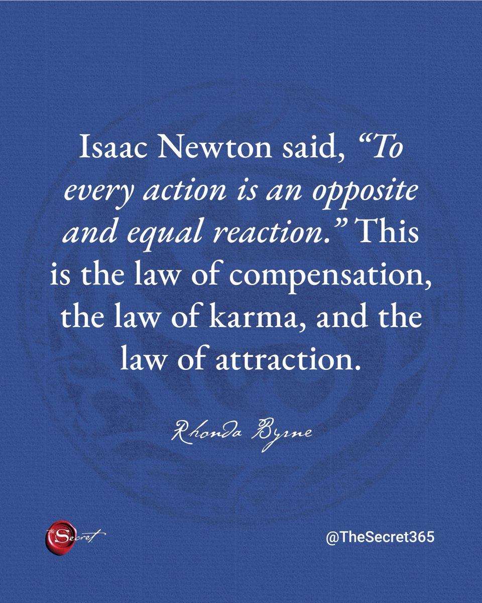 thesecret's tweet photo. What we put out into the world dictates what we receive. Share a YES if you want to receive back to you positive experiences.

"Isaac Newton said, “To every action is an opposite and equal reaction.” This is the law of compensation, the law of karma, and the law of attraction."

#RhondaByrne #TheSecret #lawofattraction #loa #visualization #manifestation #askbelievereceive