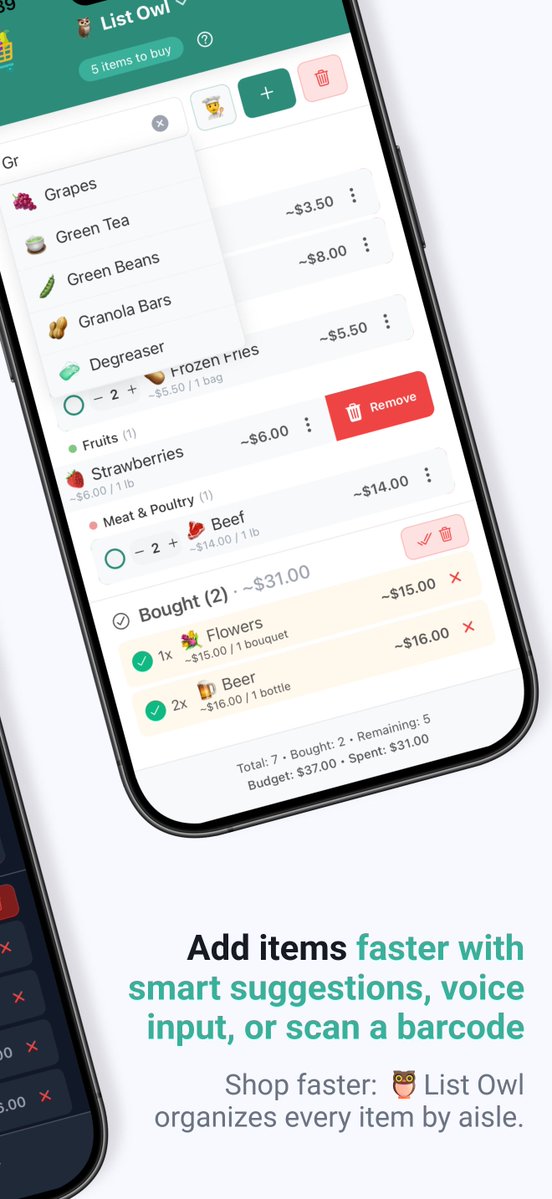 listowlapp's tweet photo. Say the dish + how many people. List Owl 🦉 gives quantities, recipe and cost before you leave the house. Download on the App Store 👉 https://t.co/uSIB6g3LTS https://t.co/xjdUXuLUHt