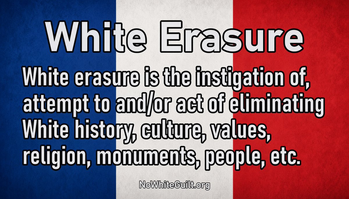 Justin_McDaniel's tweet photo. @bennyjohnson There is a consequence to antiwhiteism and it's called White erasure. https://t.co/gLPN1fQrmn