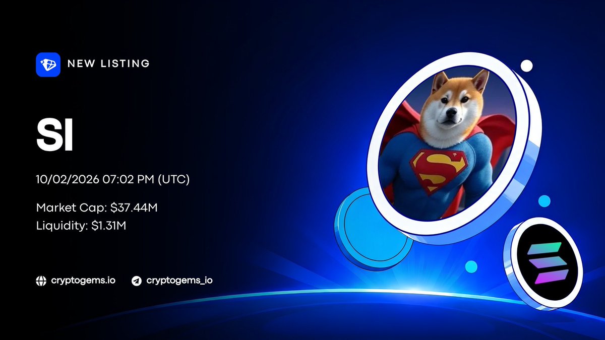 cryptogems_io's tweet photo. ⚡ NEW LISTING · Solana

$SI · Super Inu
is now listed &amp; verified on CryptoGems

https://t.co/vu7saOaFom

🏆 Top Trending #6, 💎200

💰 Market Cap: $37.44M

#NewListing #CryptoGems #Solana
https://t.co/RfP9cvoSeq https://t.co/cX1Wtu5qHF