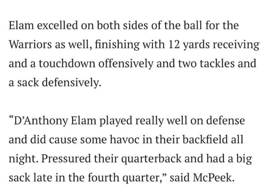 DAye12Elam's tweet photo. 33-14 win last friday #agtg #co28 https://t.co/nijvfHBlkR