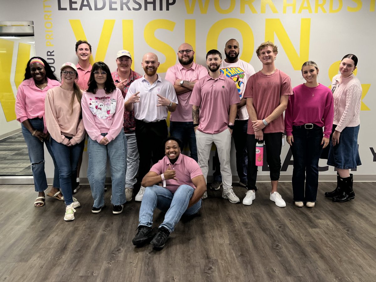 Priority1Inc's tweet photo. Today we're in PINK! π©· Priority1 is wearing pink in honor of those fighting, those who've survived, and those we've lost to breast cancer. #PinkOutDay #BreastCancerAwarenessMonth https://t.co/REqvcRD0Hz