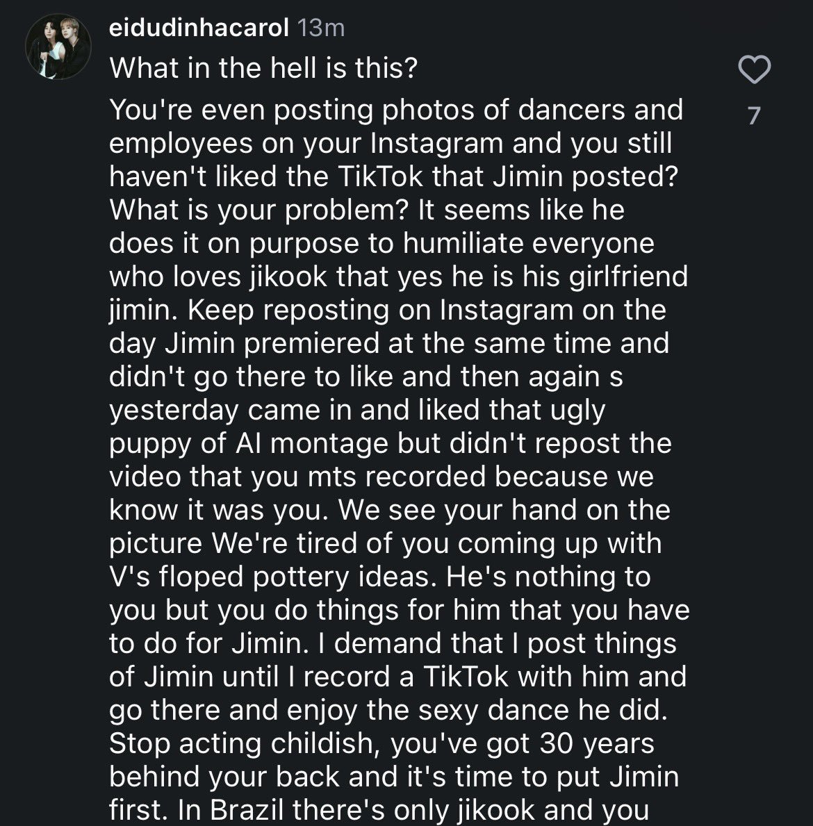 guktaeverse's tweet photo. This is how you know jokers dgaf about jk outside of their ship.  He can't even be himself without them demanding him acknowledging mimi . This long ahh rant just bcus jk dgaf of their favs tt mind you 😭 and now Tae and jk are the villains and mimi is the victim as always 😭 https://t.co/BkfFtNfuU8