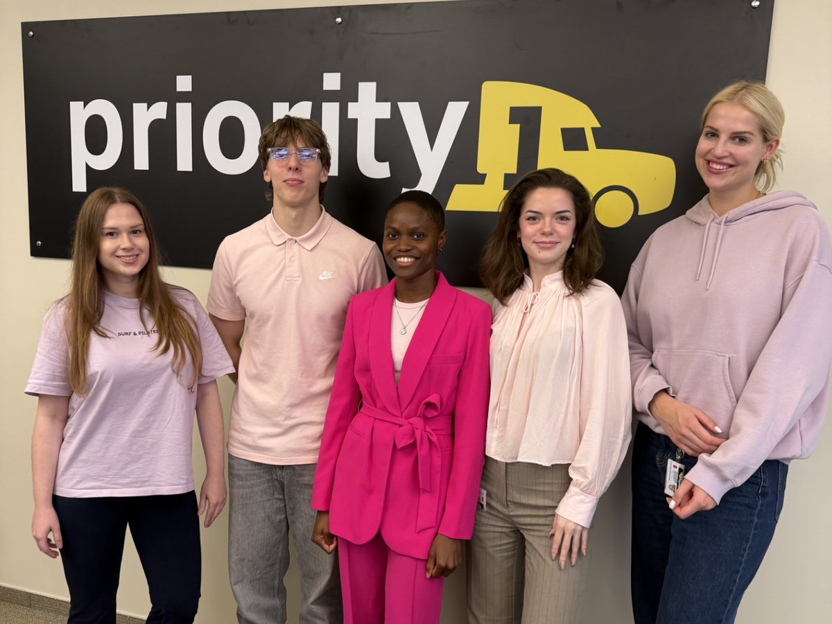Priority1Inc's tweet photo. Today we're in PINK! π©· Priority1 is wearing pink in honor of those fighting, those who've survived, and those we've lost to breast cancer. #PinkOutDay #BreastCancerAwarenessMonth https://t.co/REqvcRD0Hz