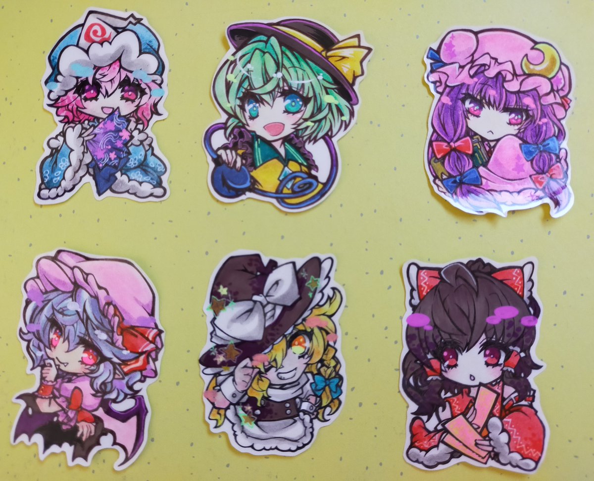 nosk211's tweet photo. 追加色紙と手書きステッカー(´・ω・`)っ□
ワンコインステッカーは手描き故に一点物しかないです💦
明日の例大祭に持ち込みま💪 https://t.co/BzSrkxsQNP