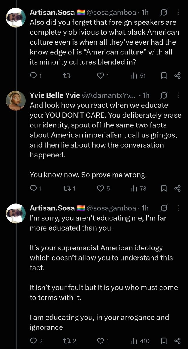 AdamantxYves's tweet photo. This was the response when I tried to educate y'all about why AAVE is important to Black people and why it (and we) should be respected. On gringo we haven't been nearly as disrespectful....: https://t.co/mPaTsBs2o7
