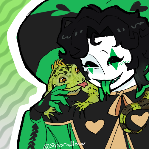 CandyappleTFC's tweet photo. Harlequin and his Iguana... 

#tfc #thefreakcircus #harlequin https://t.co/soSJzLLqeI