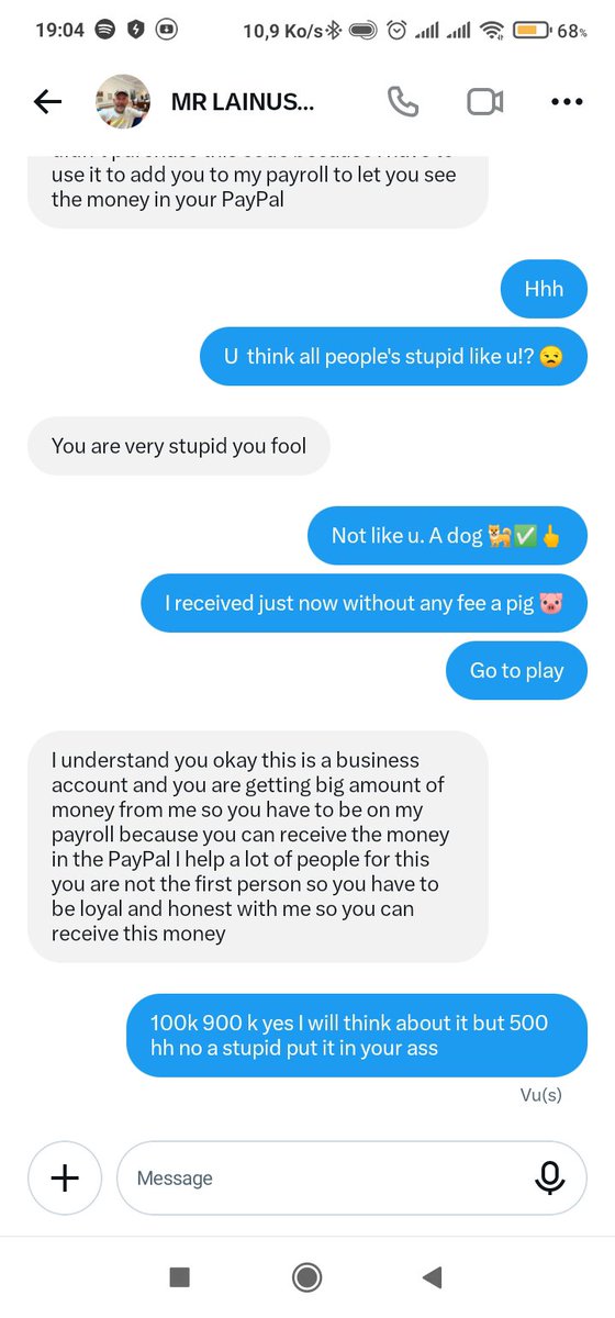 MastermRoc20396's tweet photo. This stupid think all stupid 
#scam
#mr lainus cash https://t.co/gkb4dH4cxj