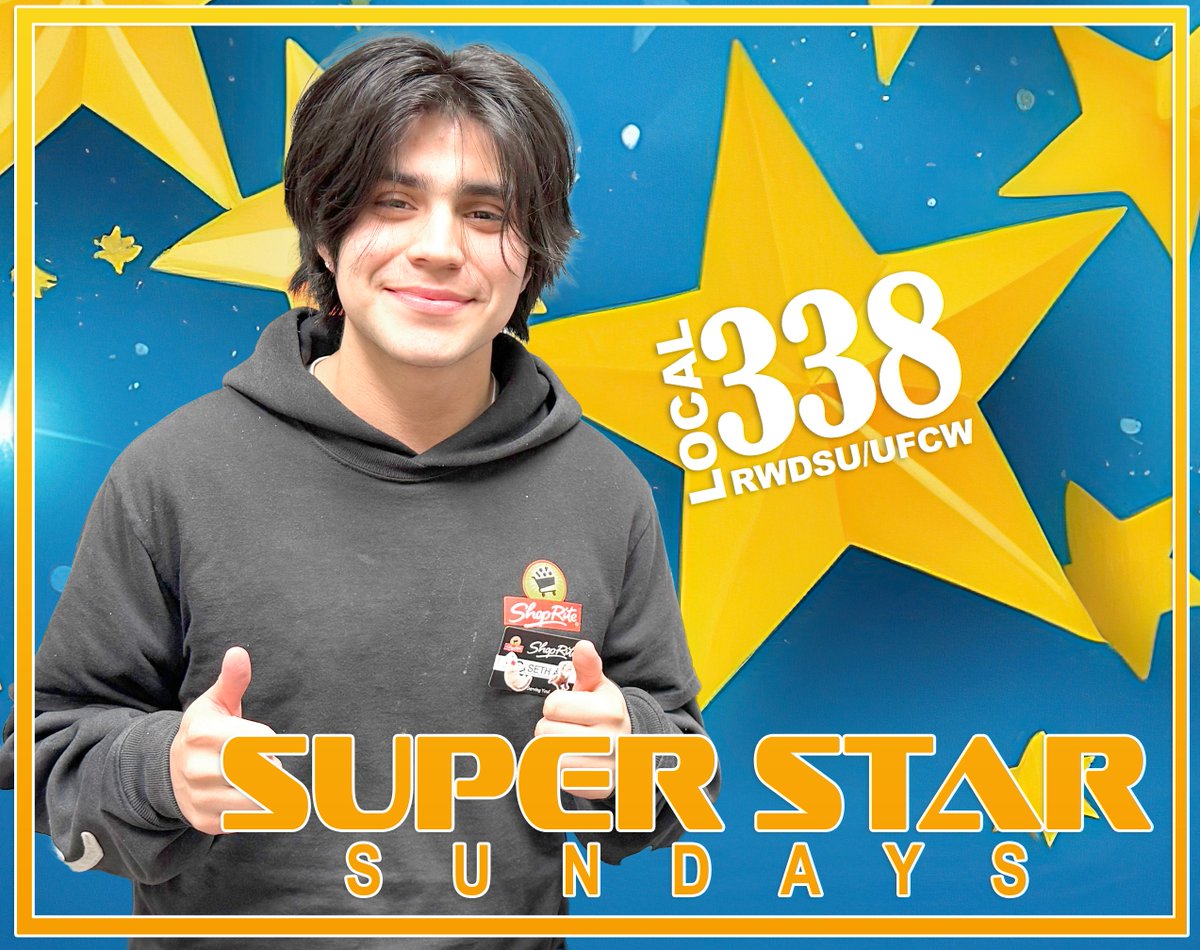Local338's tweet photo. #SuperStarSunday Seth Sifuentes is a 1-year member working at ShopRite in Commack! https://t.co/cOm32slqsn
