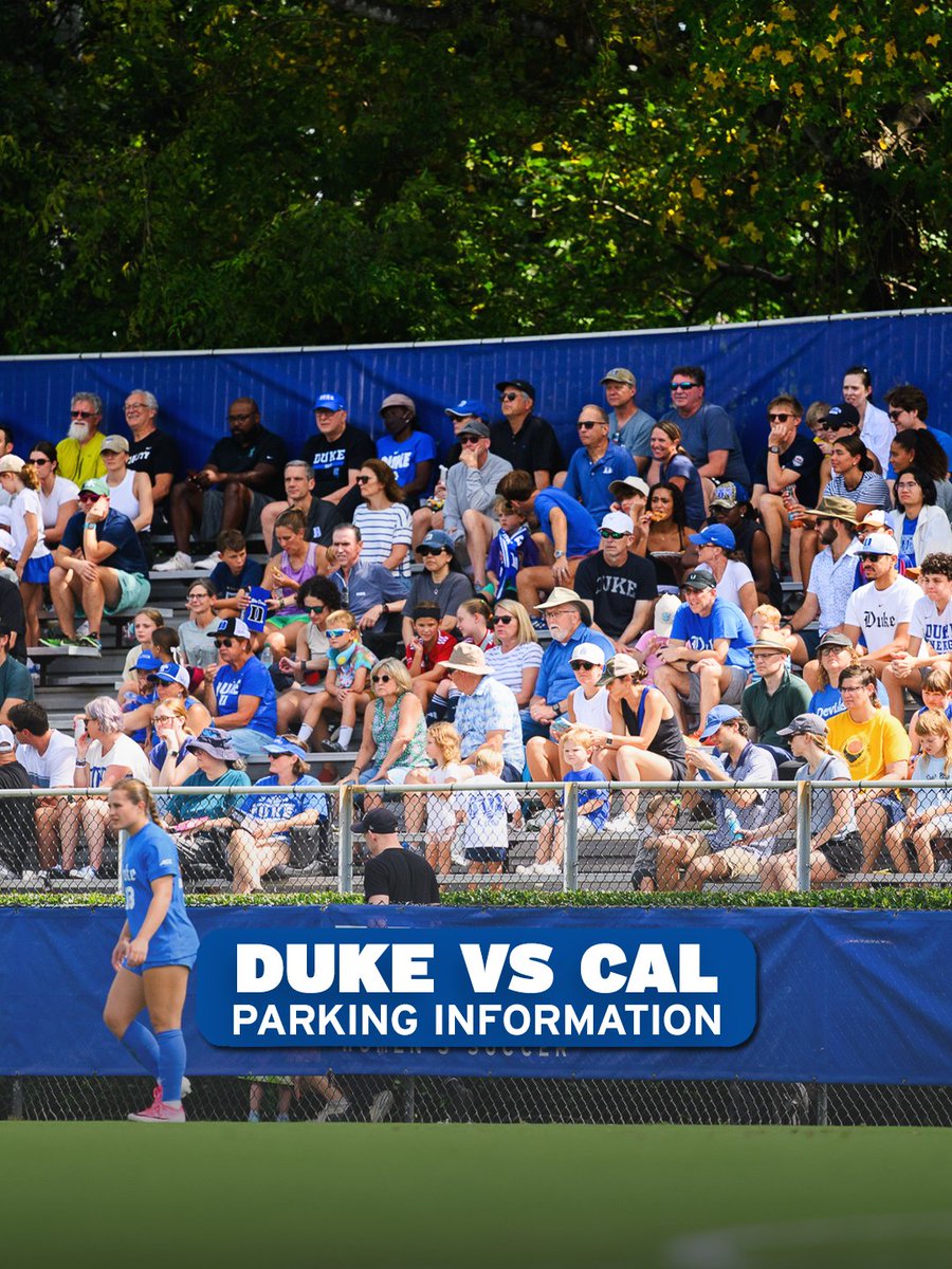 DukeWSOC's tweet photo. Due to Countdown to Craziness taking place at 7 PM tomorrow, parking for our match vs Cal will be available for $25 in the Jogging Trail, Chemistry, and Circuit Drive lots.

The Jogging Trail Lot will only accept prepaid parking passes purchased on https://t.co/ypF0YqYGVP.

The Chemistry and Circuit Drive lots will accept prepaid parking passes and credit card payments on site.