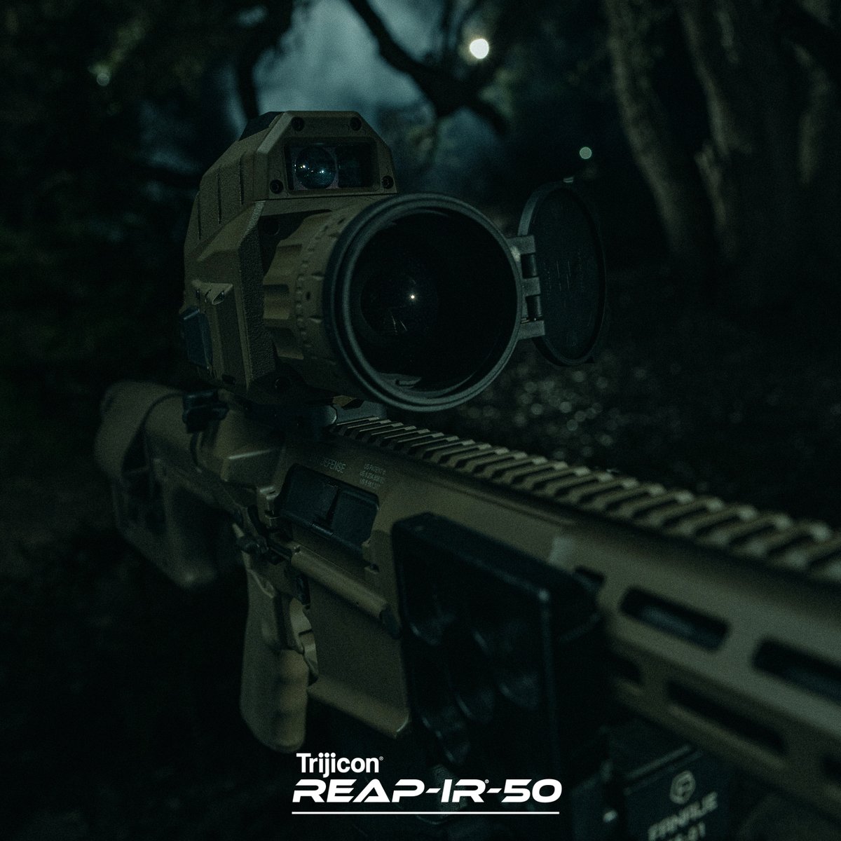 Trijicon's tweet photo. For nearly a decade, Trijicon has been pushing the standard for hard-use thermal optics forward. Today, that work continues with the introduction of the REAP-IR®-50.

At the core of the next generation is a proprietary Trijicon® Thermal Core, featuring a 12-micron, ultra-high-resolution thermal sensor and a 1280x1024 full-color display. The result is a thermal optic designed to deliver clarity, capability, and performance in demanding environments.

Equipped with an aircraft-grade aluminum housing, the REAP-IR-50 combines rugged construction with a comprehensive suite of features, including intuitive controls, record on recoil, multiple display options, reticles, zoom levels, ballistic profiles, live remote viewing, and an available laser rangefinder (LRF) model.

Unparalleled Performance. Proudly American. Built the Trijicon way.