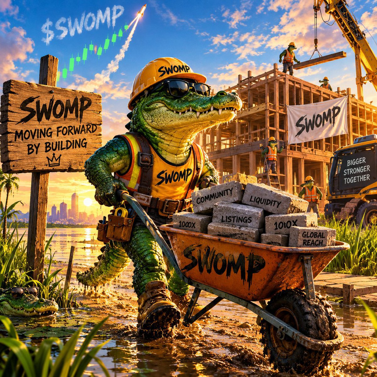 bigboy_bull01's tweet photo. GM Mr. Ape have you ever thought of owning a fictional shares of swampland at Florida... here's an opportunity to get $SWOMP at affordable amount 

early stage development 
Community is building
Dev is cooking

Bag U Sum 💰 
Chomp Chomp 🐊 

CA.
5gdLekMpq71wX7moXwh1hBwAtDN2DeaspAXM4mDdpump
