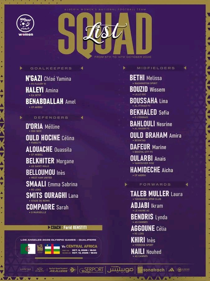 med_benDZ's tweet photo. @Saudi_WPL سجلت هدف و قدمت مباراة رائعة و الان يتم استدعائها للمنتخب 🇩🇿✅💪 https://t.co/JU5AiRLpse