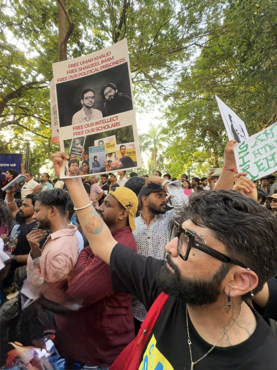 shristhikhanna's tweet photo. Rest assured, Umar Khalid was present with us at the mumbai protest today. https://t.co/hxQ2MYsM6R