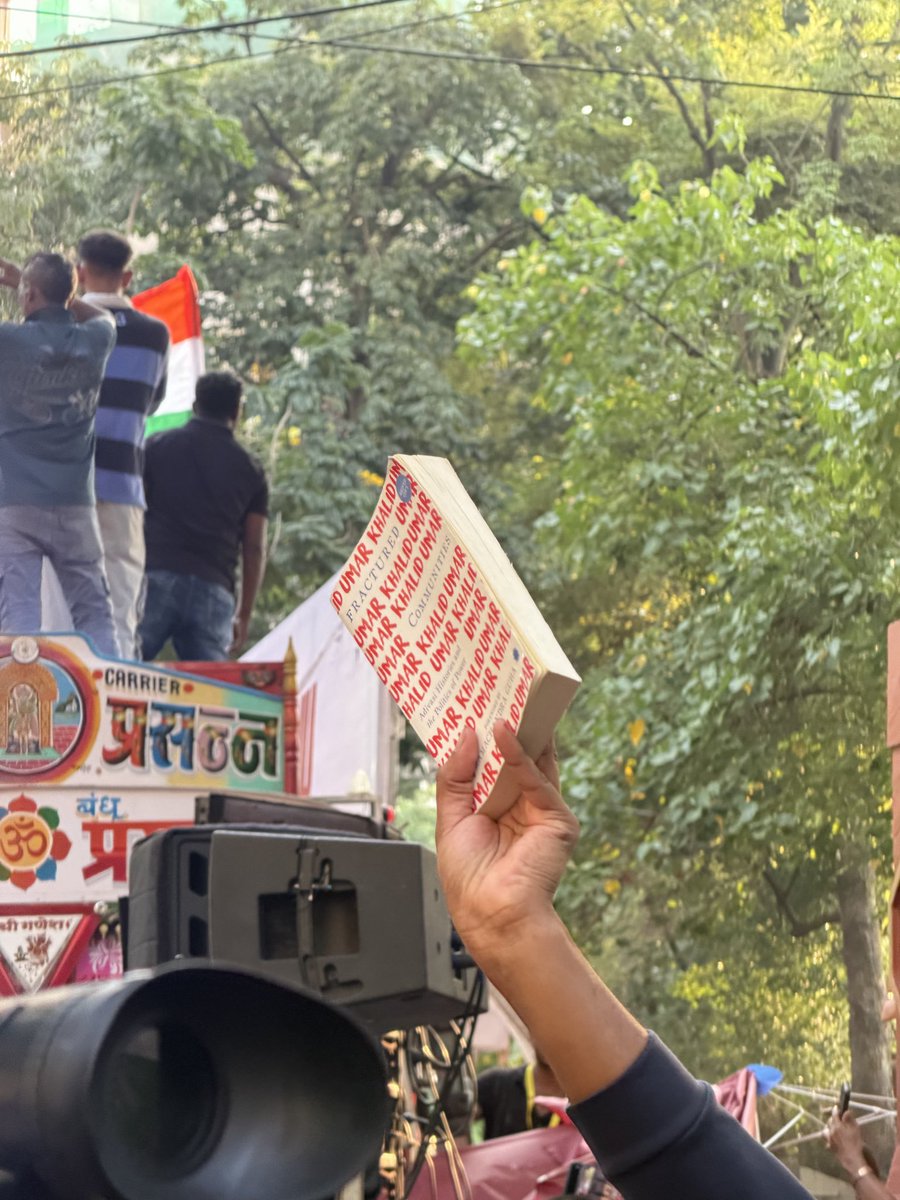 shristhikhanna's tweet photo. Rest assured, Umar Khalid was present with us at the mumbai protest today. https://t.co/hxQ2MYsM6R
