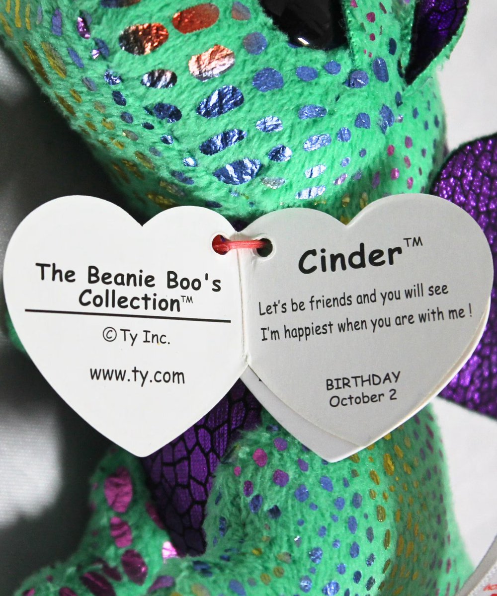 beanieoftheday's tweet photo. todays beanie boo of the day is cinder the dragon https://t.co/fCjhnLl77A