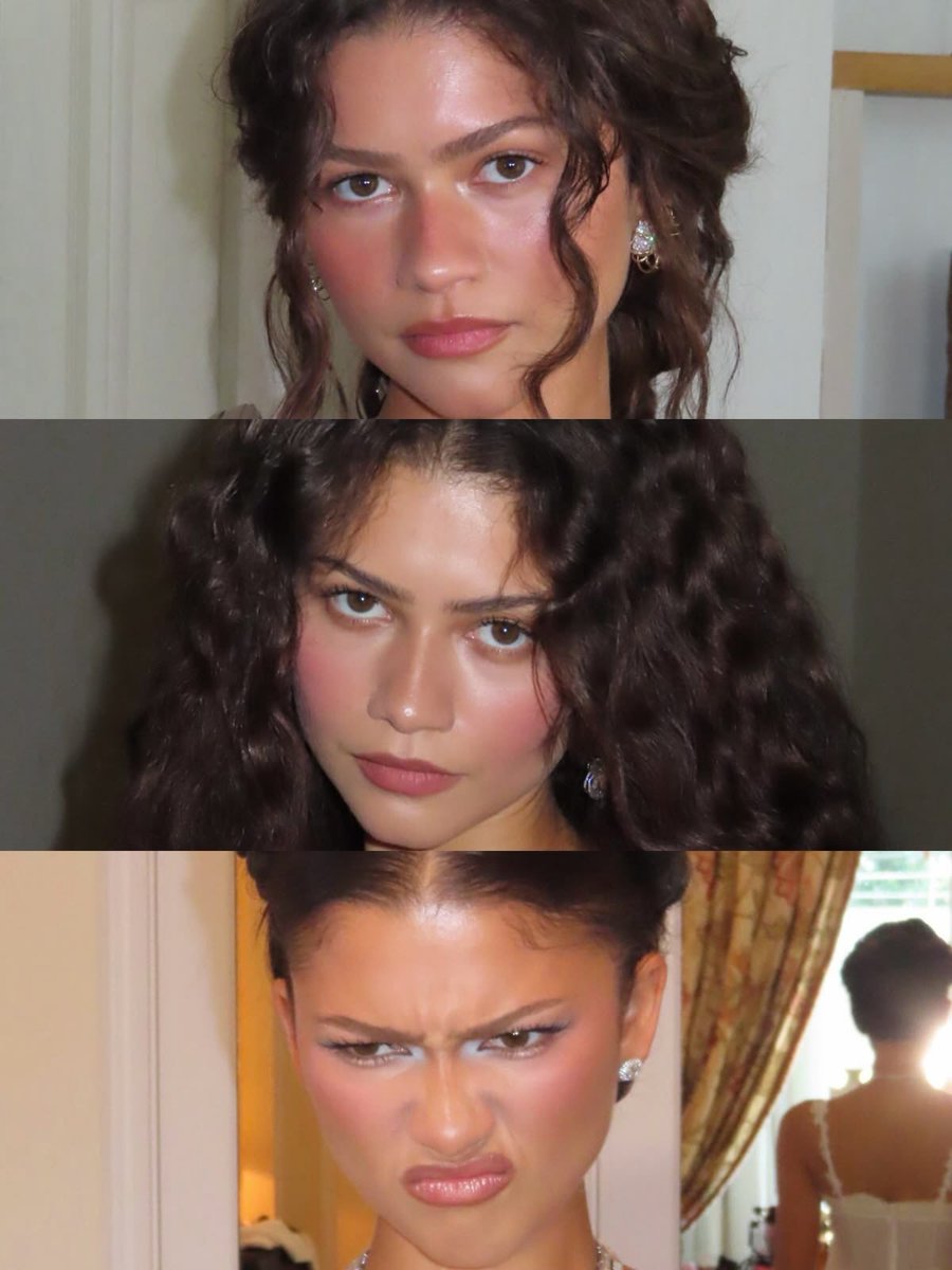 GeniaSebouaf's tweet photo. Zendaya’s “Sunkissed Makeup” is trending overseas. A healthy, radiant complexion, natural warmth from bronzer and blush, and white highlight at the inner corners make the eyes pop. Paired with rose-brown lips, it’s effortless, healthy, and subtly https://t.co/zoSRvNuN0p