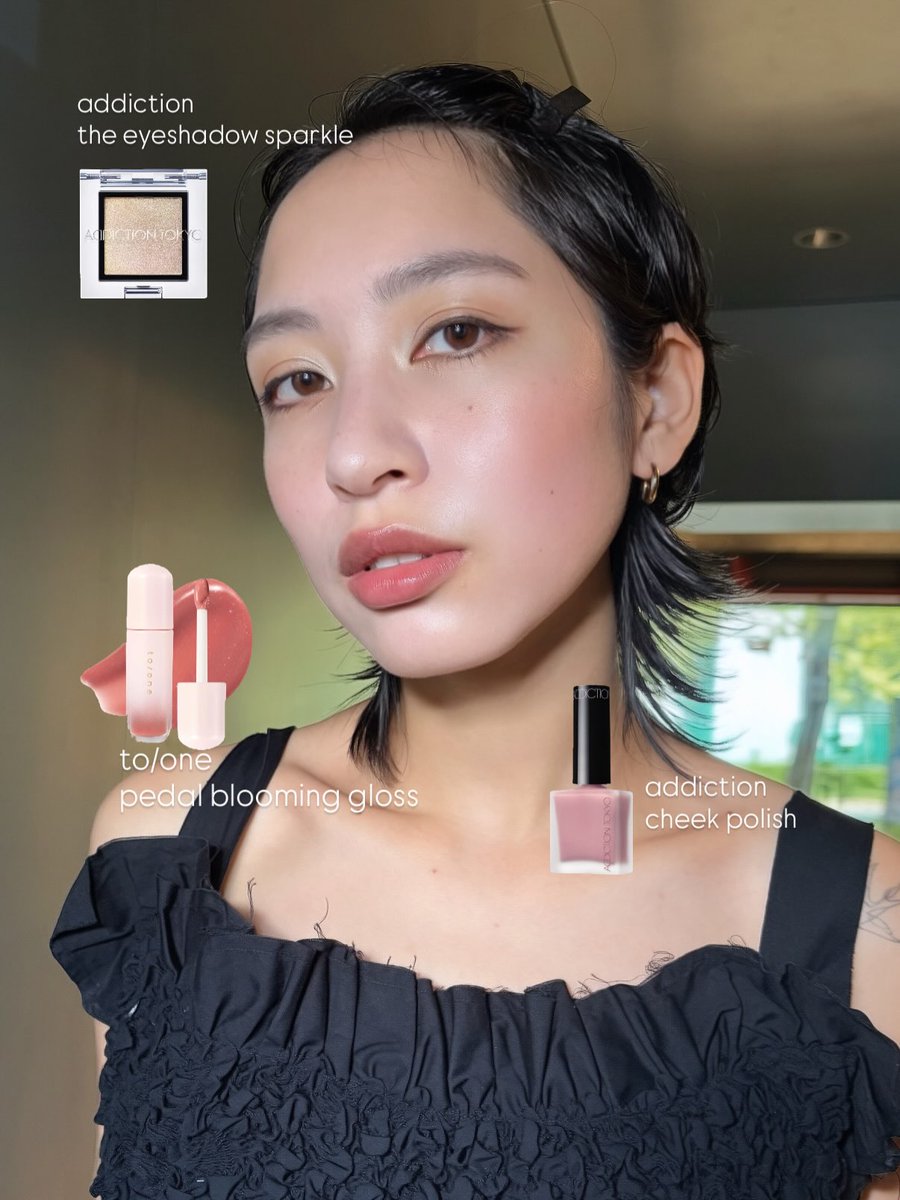 GeniaSebouaf's tweet photo. Zendaya’s “Sunkissed Makeup” is trending overseas. A healthy, radiant complexion, natural warmth from bronzer and blush, and white highlight at the inner corners make the eyes pop. Paired with rose-brown lips, it’s effortless, healthy, and subtly https://t.co/zoSRvNuN0p