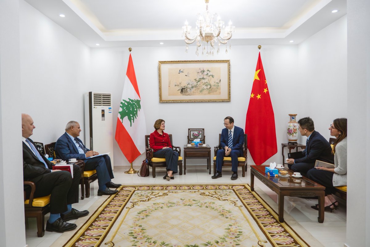 FAOLebanon's tweet photo. 🇨🇳🤝🇱🇧 China is a longstanding partner of @FAO  globally
FAO DDG @BethBechdol, @FAOADG_NENA, @FAOemergencies Dir &amp; FAOLB Rep. @VQuattrola met with Ambassador Chen Chuandong @ChinainLebanon to explore opportunities to strengthen cooperation in support of 🇱🇧agrifood systems https://t.co/j45F5emMGt