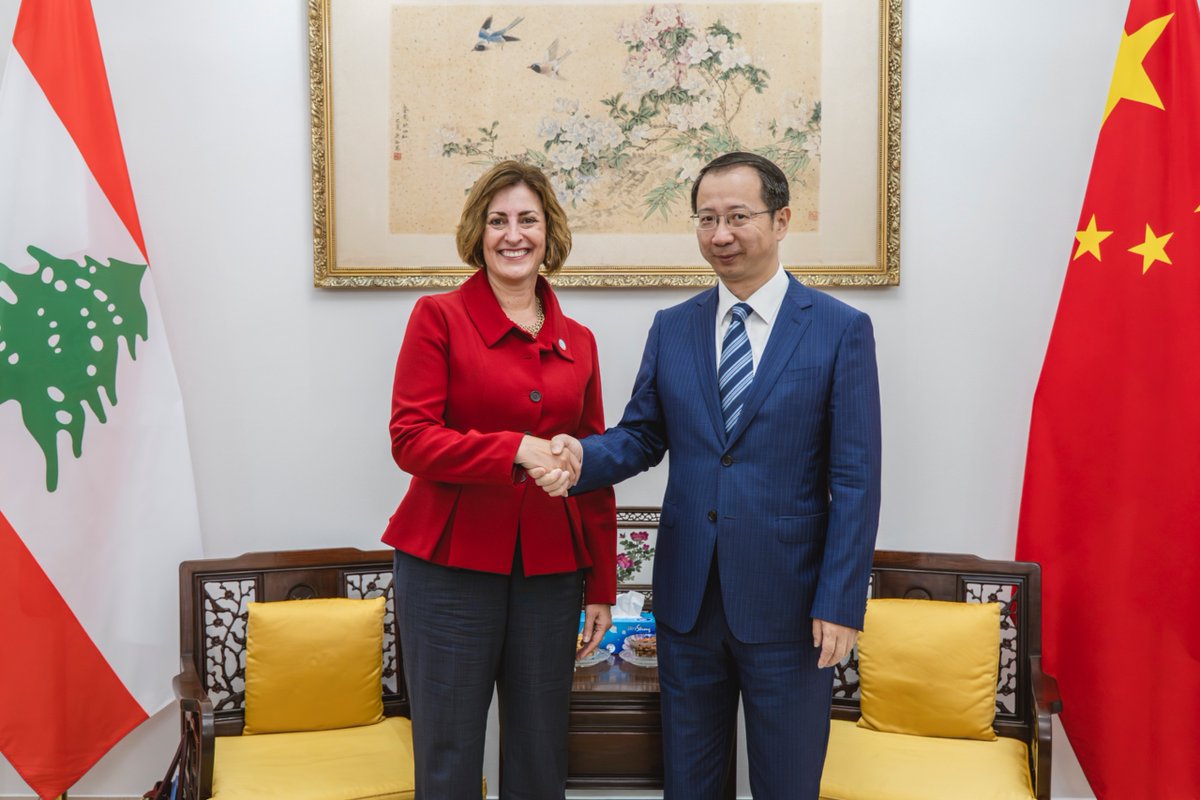 FAOLebanon's tweet photo. 🇨🇳🤝🇱🇧 China is a longstanding partner of @FAO  globally
FAO DDG @BethBechdol, @FAOADG_NENA, @FAOemergencies Dir &amp; FAOLB Rep. @VQuattrola met with Ambassador Chen Chuandong @ChinainLebanon to explore opportunities to strengthen cooperation in support of 🇱🇧agrifood systems https://t.co/j45F5emMGt