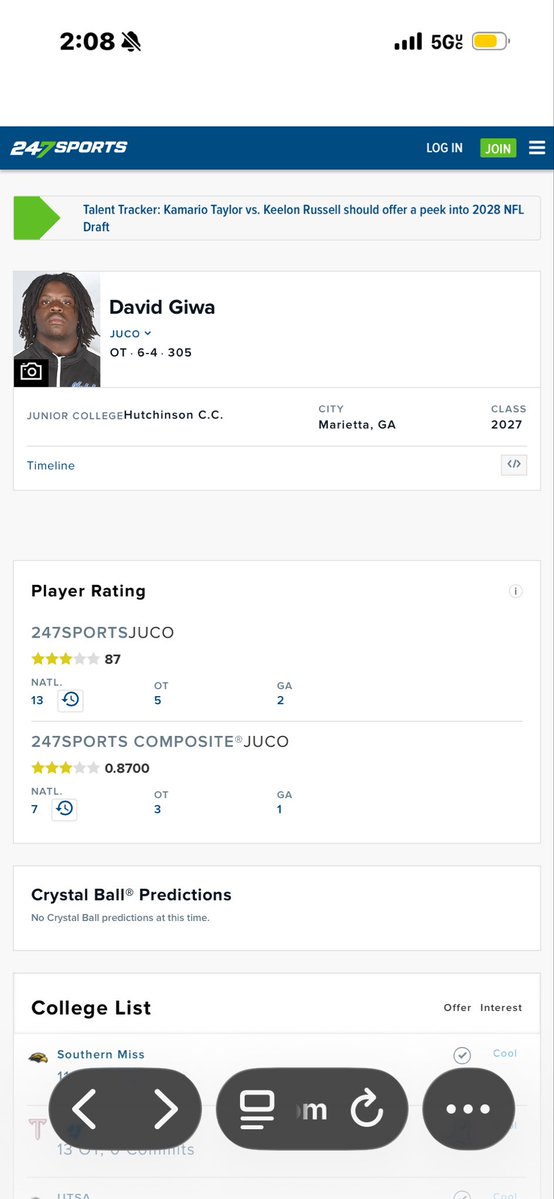 Davidgiwa66's tweet photo. Blessed to be ranked #13 in the nation and #5 OT 
#agtg https://t.co/mq8cdixQ40