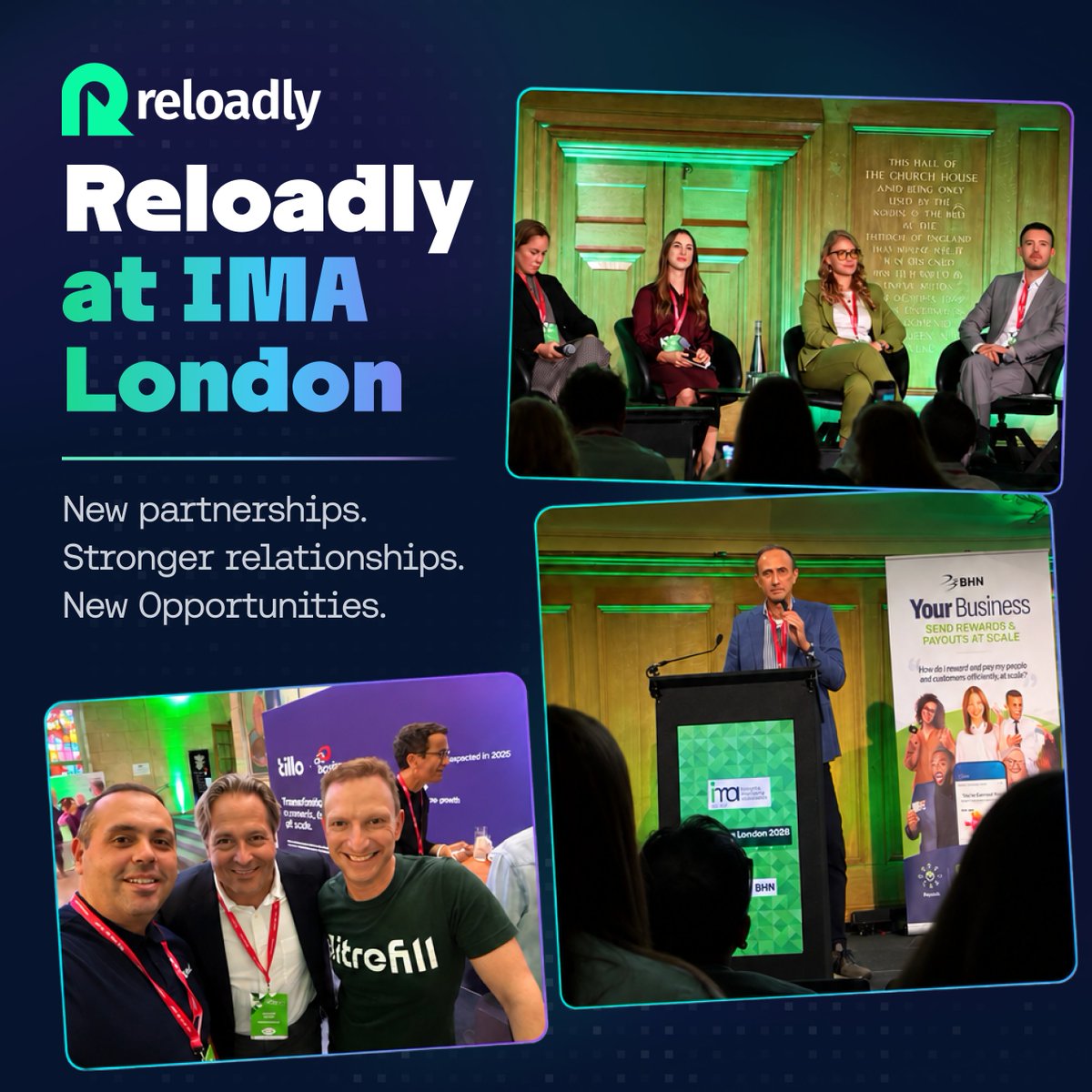 Reloadly's tweet photo. IMA Europe in London 🇬🇧
Great few days surrounded by people shaping the incentives, rewards and gift card industry.

The best part? Seeing where the industry is heading - and being part of the conversation.
#IMA2026 #IMAEurope #Rewards #Incentives #GiftCards #Loyalty https://t.co/q6UpiR3OmU