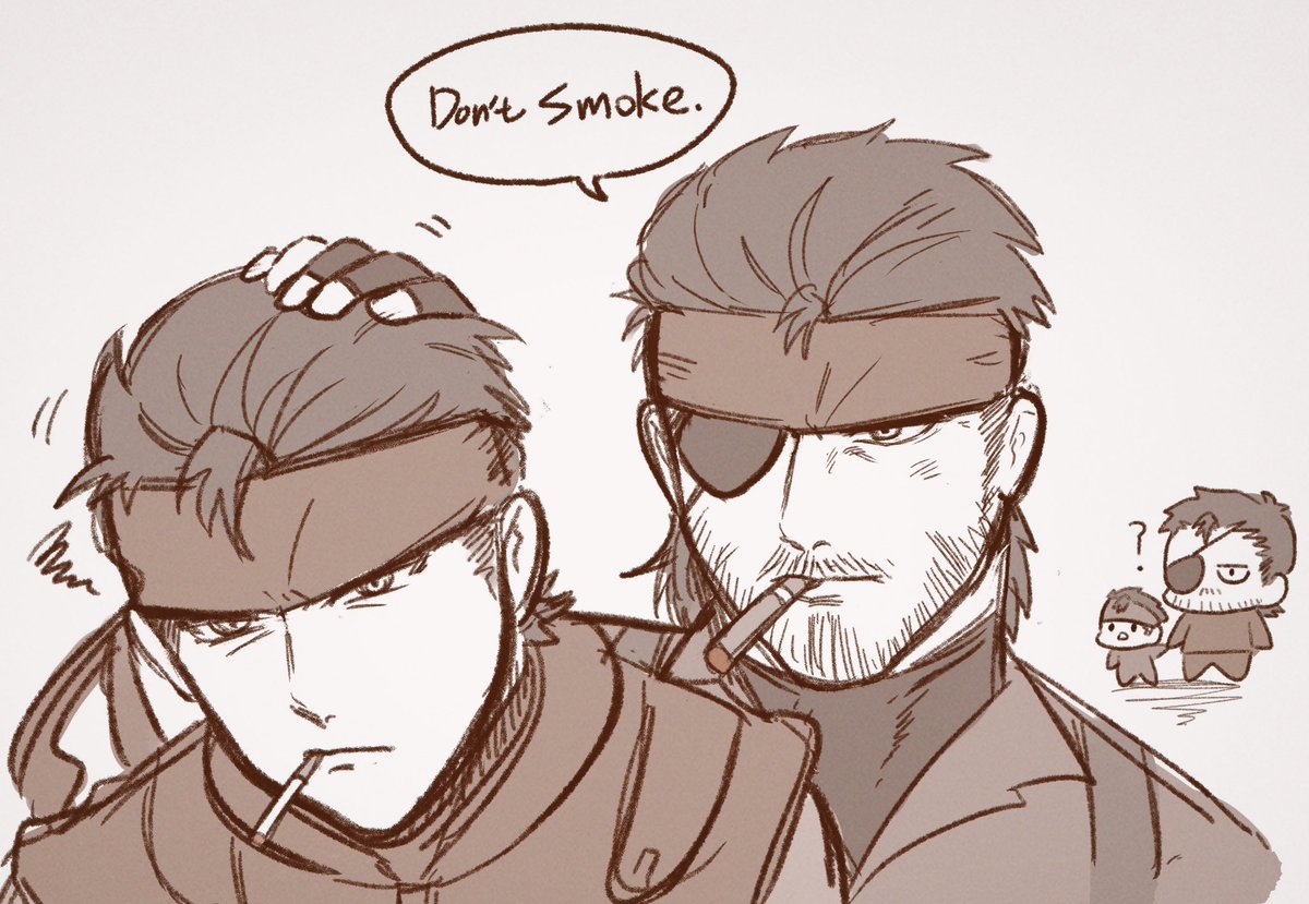 paprikaru1205's tweet photo. Solid Snake and Big Boss Time Paradox
old doodle 🐍🐍 https://t.co/V7u4jID4nM