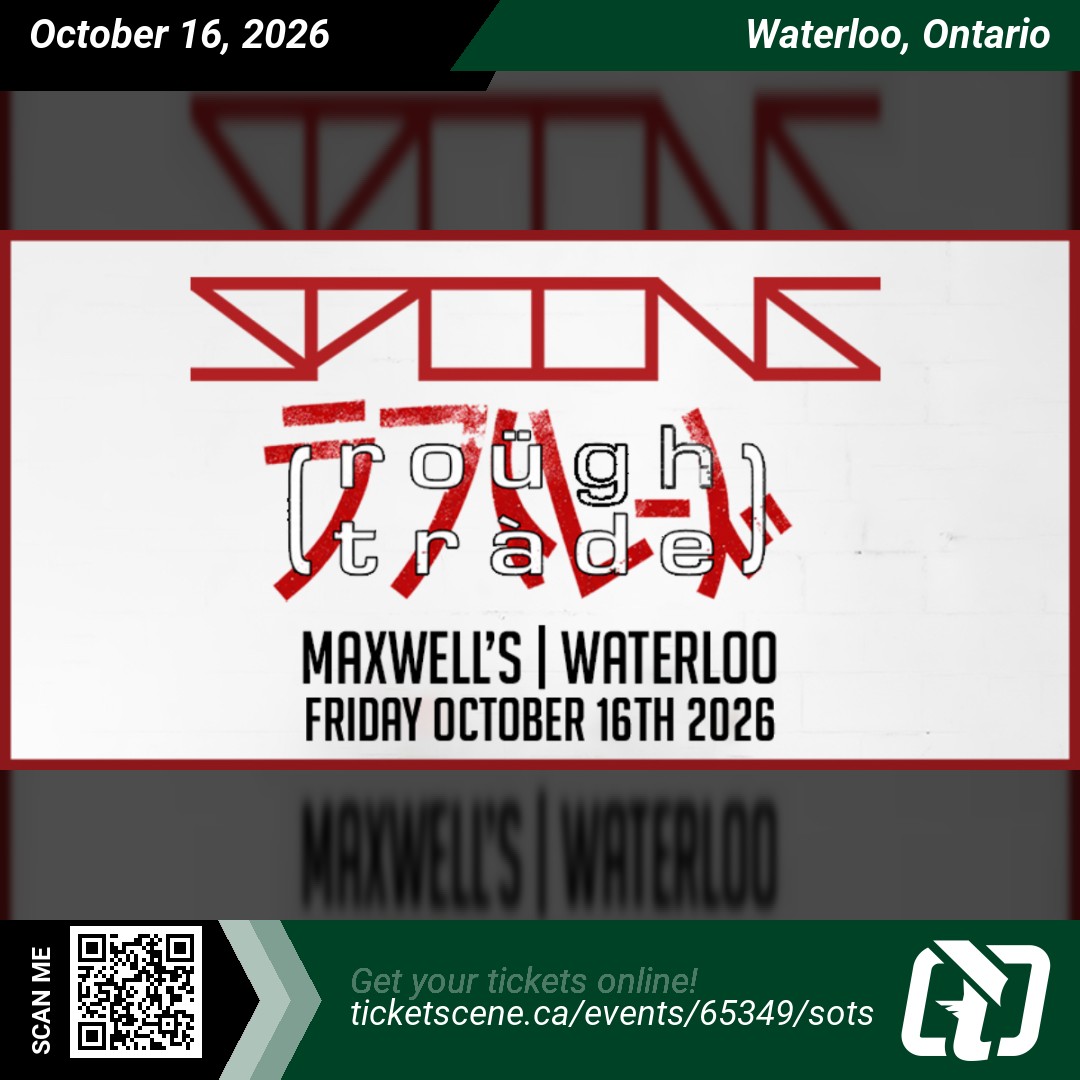 Ticketscene's tweet photo. @maxwellsmusic proudly presents Spoons & Rough Trade, live on Friday, October 16, 2026 at 8:00 PM.
Get your tickets online - https://t.co/yeEQuEfemt
#WaterlooON #NewWave #LiveMusic #Spoons https://t.co/u9Rj1uhP9z