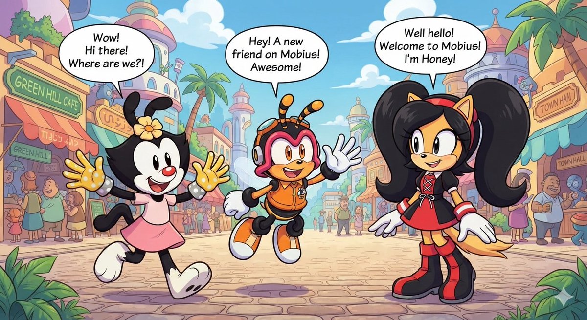 TommyHo46439136's tweet photo. Dot Warner Charmy the Bee and Honey the Cat
#CartoonNetwork #Animaniacs #SonicX @SonicXFrames #SonicTheHedgehog #DotWarner #CharmyTheBee #HoneyTheCat #Courage #CourageTheDog https://t.co/DrKFheu4Ge