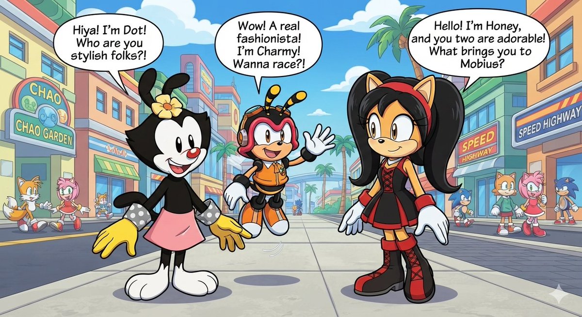 TommyHo46439136's tweet photo. Dot Warner Charmy the Bee and Honey the Cat
#CartoonNetwork #Animaniacs #SonicX @SonicXFrames #SonicTheHedgehog #DotWarner #CharmyTheBee #HoneyTheCat #Courage #CourageTheDog https://t.co/DrKFheu4Ge