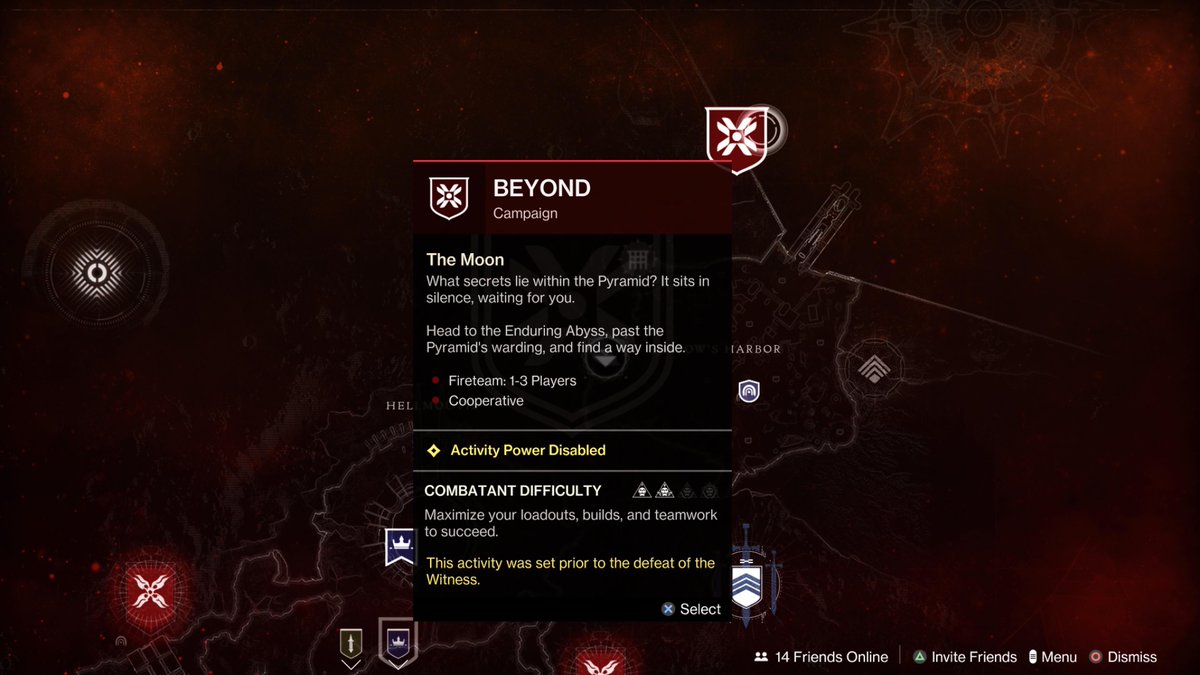 A_dmg04's tweet photo. The Shadowkeep mission “Beyond” is up.

If you need to complete the Triumph for MoT, hop in! https://t.co/KcdckZoRDV
