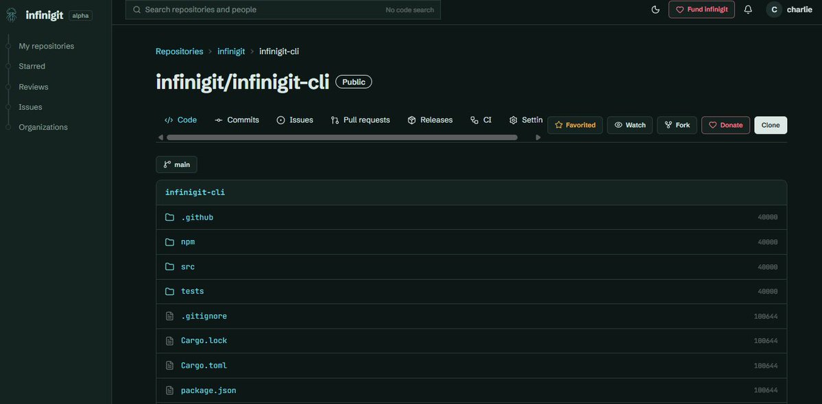 infinigit's tweet photo. A look at our new design! Git on the blockchain! https://t.co/fo4hHk8b5t