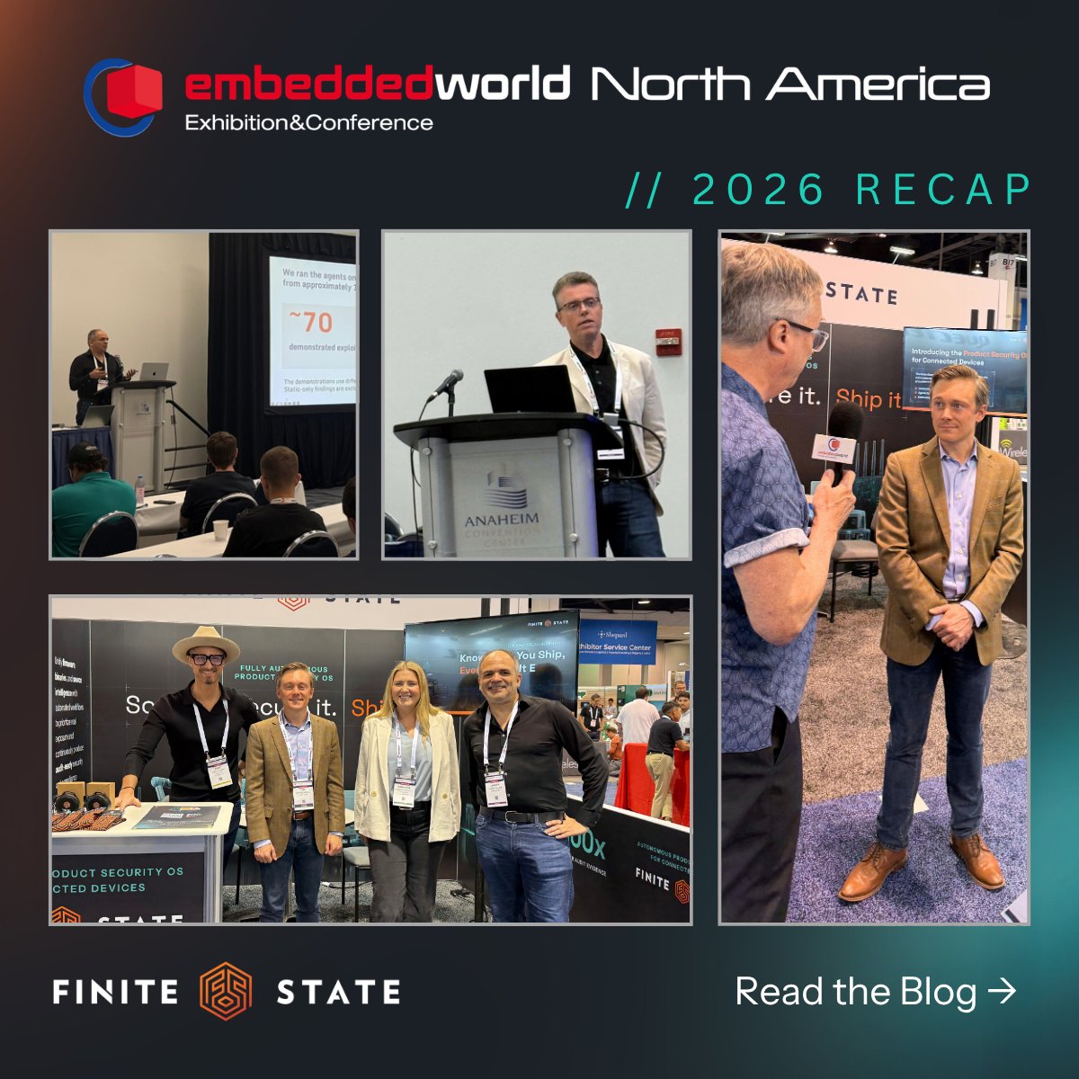 FiniteStateInc's tweet photo. What did #EW26 tell us about product security?

More software, AI &amp; connected products mean more pressure to prove what actually shipped. Our recap explores binary-grounded evidence, CVE impact analysis and AI-assisted firmware testing. https://t.co/VqaOZ4m7BM

#ProductSecurity https://t.co/u0IGGqkTIz