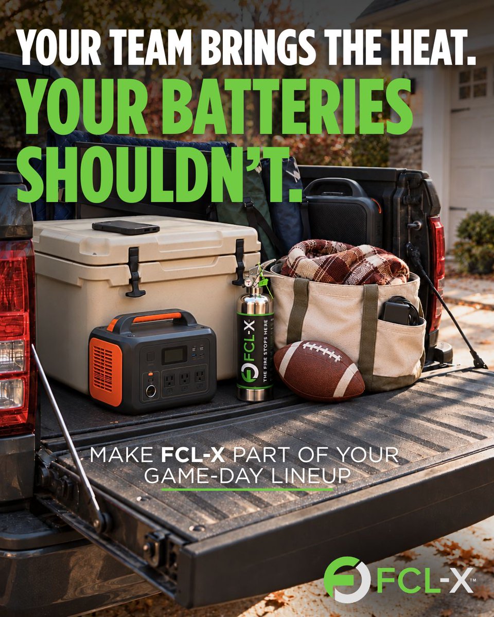 FCLXFireSafety's tweet photo. Tailgate check: speaker, power bank, camera and the right chargers. Follow device instructions before you pack. 

Explore FCL-X™ - https://t.co/Do6uxwWBSw https://t.co/2GxRBxO2BE